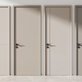 Modern Swing Doors In Various Neutral Tones With Sleek Design And Smooth Surface 3d model