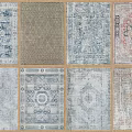 Beautiful Square Rugs Featuring Various Classic Patterns for Modern Living Spaces 3d model