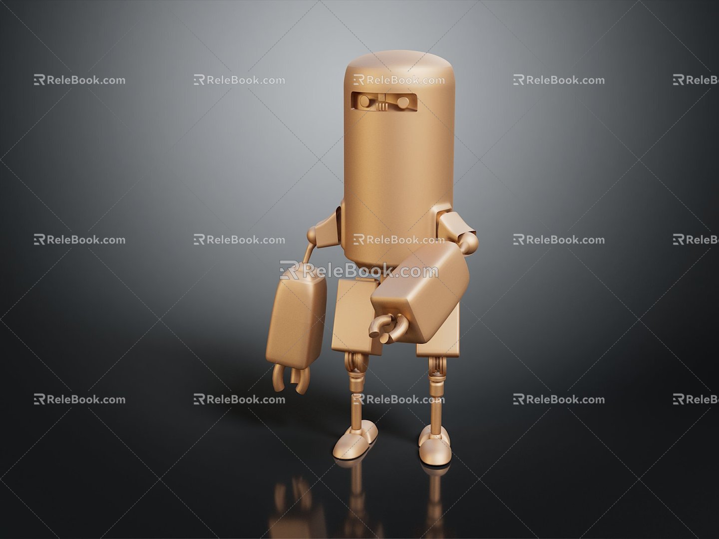 Modern Robot Gold Robot 3d model