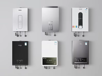 Home Appliances Wall Mounted Water Heaters With Various Modern Stylish Designs 3d model