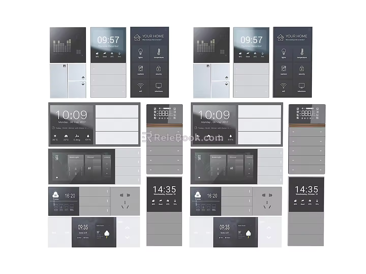 Hardware switch panel 3d model