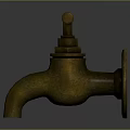 Vintage Rusty Brass Wall Mounted Faucet For Home Bathroom Kitchen Use