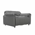 Contemporary Gray Leather Sectional Sofa Set With Armchair And Modern Design Elements 3d model