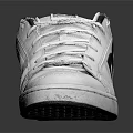 DC White Sneakers With Black Logo And White Laces Casual Sporty Design