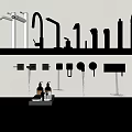 Various Modern Black And White Water Faucets Displayed On Shelves With Different Styles