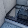 Detached Villa Exterior Featuring Gray Walls Glass Floor And Black Metal Frame