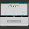 Business Equipment Payment Terminal With Digital Display Numeric Keypad And Total Amount
