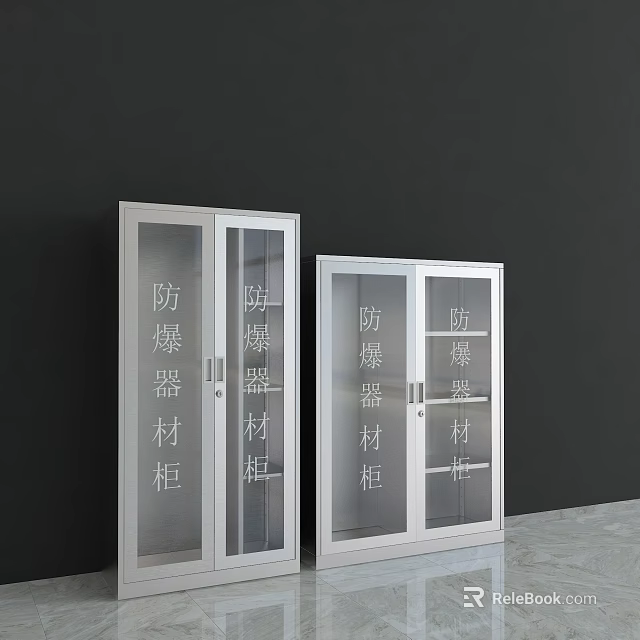 Explosion Proof Equipment Storage Cabinets With Glass Doors For Secure Storage Needs 3d model