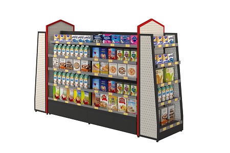 Shelf Convenience Store Shelf Meiyijia Nakajima Snacks Meiyijia Shelf Snacks Shelf Convenience Store 3d model