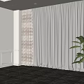 Double Layer Patterned Curtains With Sheer Light Filtering For Mountain View Room