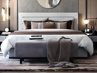 Double bed 3d model