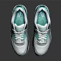 Stylish Modern Gray Turquoise Sneakers With White Laces And Comfortable Design