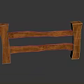 Wooden Architectural Railing With Simple Structure And Natural Wood Grain For Building Decoration