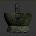 Traditional Stone Mortar And Pestle For Home Kitchen Use With Classic Design