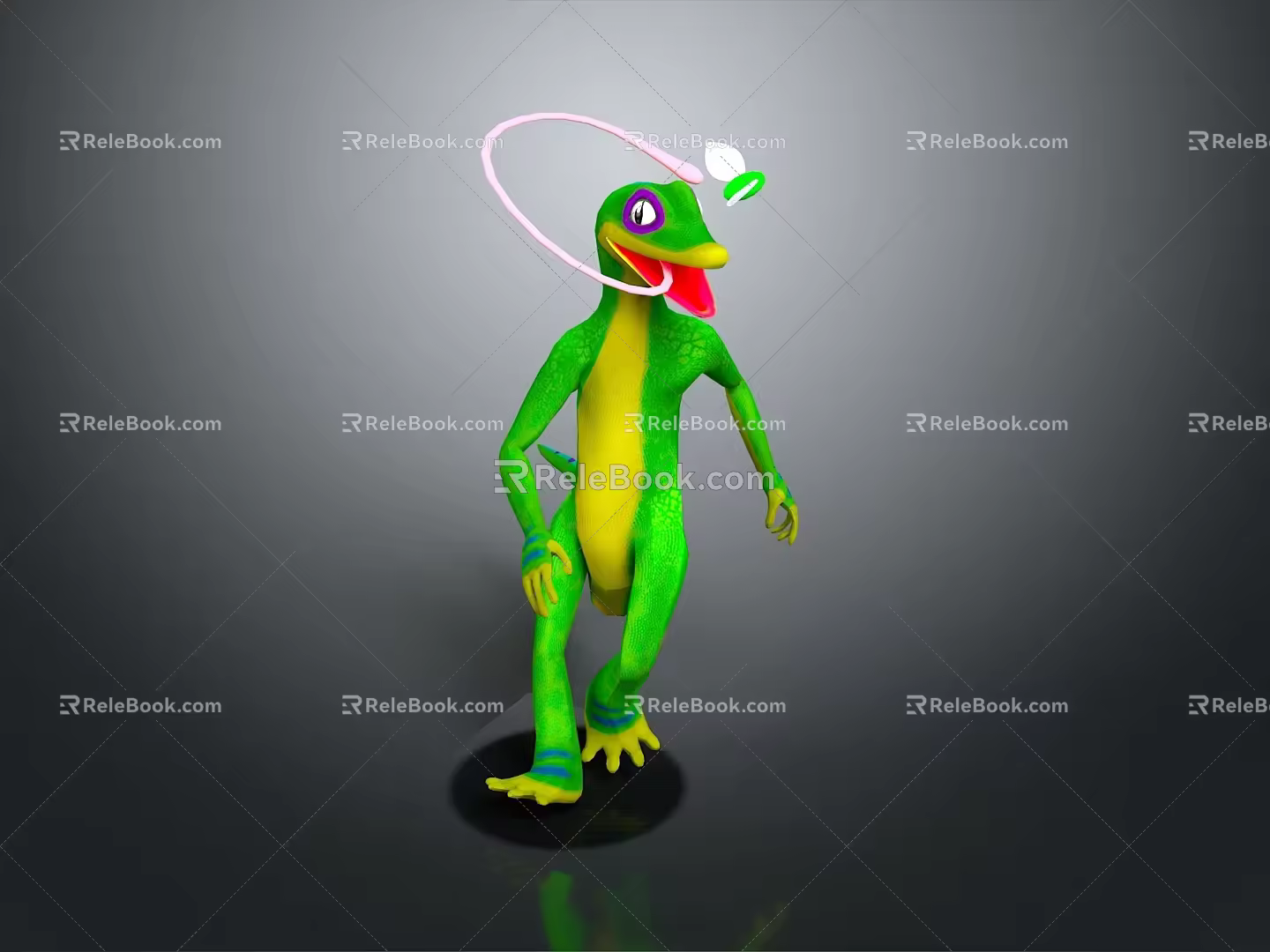 Lizard Anime Lizard Chameleon Cartoon Lizard Reptile Cold Blooded Animal Reptile Class 3d model