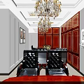 Bird's Eye View of HADEON Brand Interior Layout with Desks Chairs Display Cabinets and Sofa