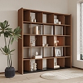 Quiet wind bookcase bookshelf 3d model