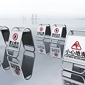 Reflective Metal Traffic Signs With No Parking Caution Wet Floor Messages