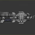 Futuristic Spaceship With Metallic Body Multiple Engines Blue Circular Lights And Reflective Surface