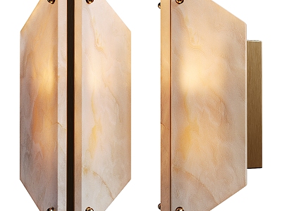 Metal marble wall lamp 3d model