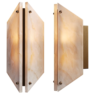 Metal marble wall lamp 3d model