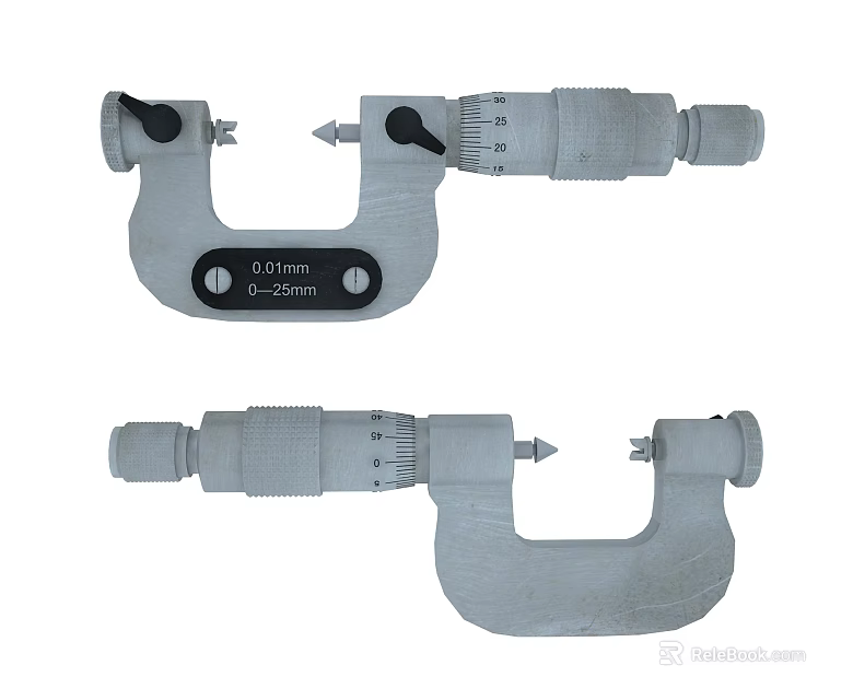 Hardware Tools Micrometers With 0.01mm Precision And 0-25mm Measurement Range Professional Measuring Instruments 3d model 