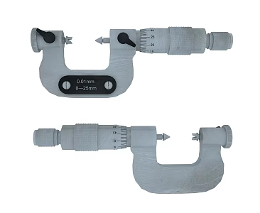 Outside micrometer screw micrometer thread micrometer inside micrometer caliper gauge micrometer vernier caliper instrument 3d model