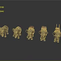 Five Decorated Elephants With Colorful Traditional Ornaments On Their Backs