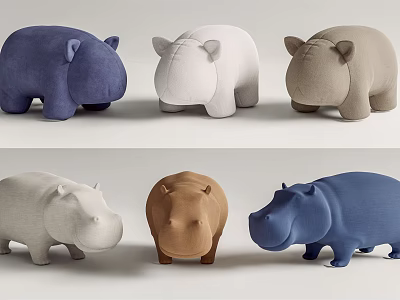 Modern children's stool animal low stool 3d model Modern children's stool animal low stool 3d model