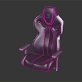 Modern Ergonomic Gaming Chair with Black Leather White Accents and Back Logo Design
