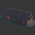 Traditional Thatched House with Rustic Thatch Roof and Solid Base Structure Design