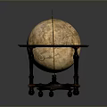 Globe Antique Globe Old Globe Retro Globe Game Item Game Props Game Equipment 3d model
