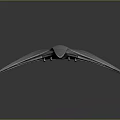 Futuristic 3D Model Fighter Jet With Sleek Design Angular Wings And Pink Thrusters