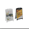 Two Different A Frame Outdoor Signs Featuring Artistic Design And Promotional Sale