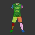 Complete Dark Blue Yellow Soccer Kit With Jersey Shorts And Socks
