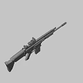Submachine guns and rifles 3d model