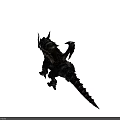 Mythical Dragon Game Movie Character Featuring Spiked Scales Horned Head And Reptilian Body