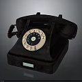Vintage Rotary Dial Telephone With Classic Design And Retro Electronic Style