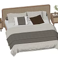 Log Wind Double Bed 3d model