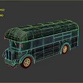 minibus minivan driverless bus school bus van box car 3d model