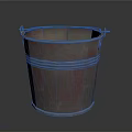 Rustic Vintage Metal Bucket With Handles For Household Decorative Use
