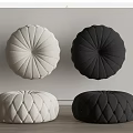 Modern Sofa Stool Ottoman Cushion Futon 3d model