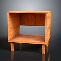 Wooden Entryway Side Cabinet With Open Shelf Natural Wood Tone And Sturdy Legs