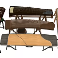 Traditional Chinese Zithers Collection With Various Handcrafted Designs And Wooden Frames