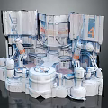 Modern Sci-Fi Equipment Sci-Fi Items Sci-Fi Components High-Tech Components 3d model