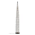 Tall Modern Wireframe Floor Lamp With Geometric Grid Design Structure