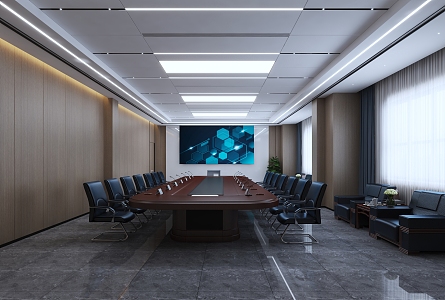 Modern Meeting Room Meeting Table and Chair 3d model