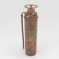Vintage Copper Fire Extinguisher With Classic Design And Leather Strap