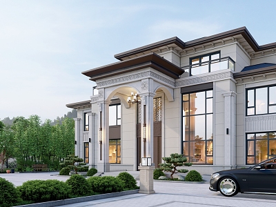 New Chinese style single-family villa model