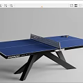 DONIC Ping Pong Table With Blue Tabletop Black Frame And Paddles Balls